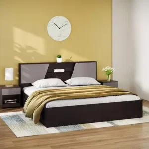 King Size Engineered Wood Bed with Storage