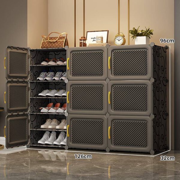 Cube Door Multi-Use Storage Cabinet shoe Wardrobe PP Collapsible
